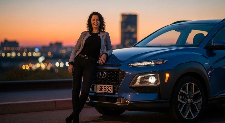 Women with Hyundai Kona